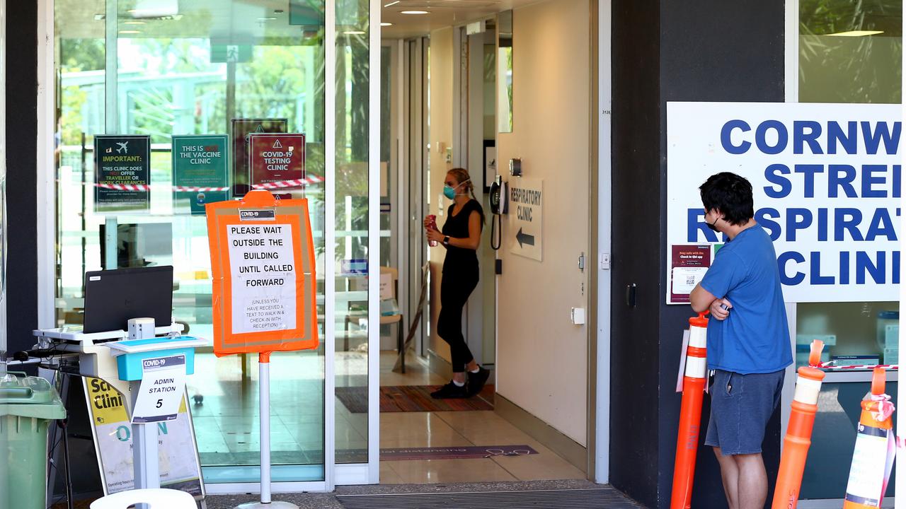 Queensland’s daily case numbers have eased from a peak of 23,600 on January 14 to just 6595 new infections on Wednesday. Picture David Clark