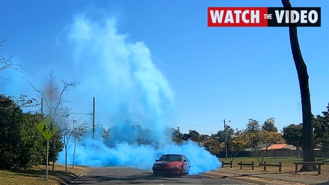 Hooning gender reveal in Brisbane