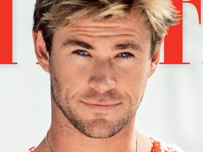 Chris Hemsworth on the cover of Vanity Fair's Christmas issue. Picture: Bruce Weber exclusively for Vanity Fair