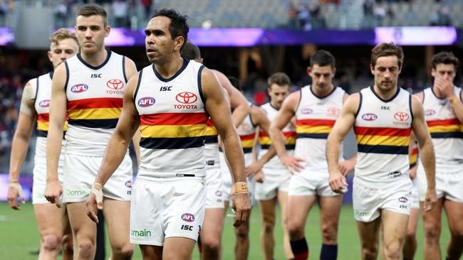 Eddie Betts loves the Crows, but wasn’t a huge fan of elements of the club’s pre-season camp. Pic: AAP