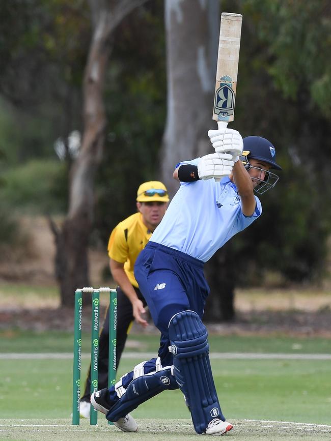 Kobe Ross for NSW Country at the Cricket Australia U19 National Championships in Adelaide, 2022. Picture: Cricket Australia