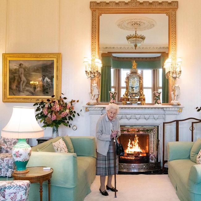 Queen Elizabeth II at Balmoral Castle in Ballater, Scotland, on September 6 – two days before she passed away. Picture: AFP