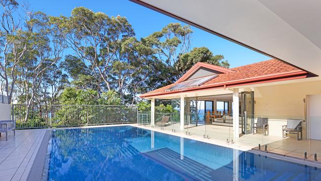 The villa boasts its own pool.