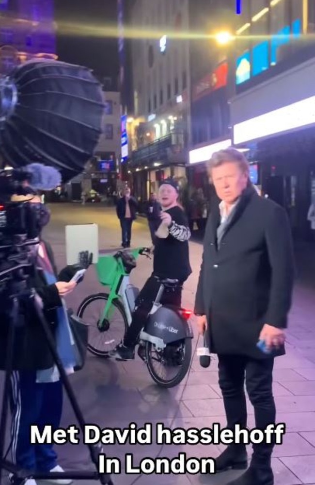 Today show entertainment editor Richard Wilkins was heckled on a London street as he did a live cross from London. Picture: Instagram