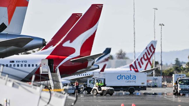 The Coalition is calling for powers which could split up aviation giants like Qantas if they misuse their market share. Picture: NewsWire/ Brenton Edwards