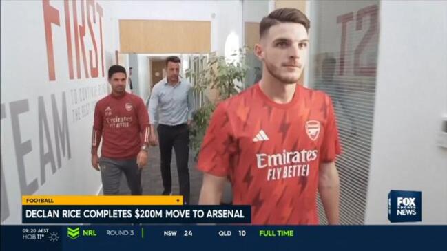 Declan Rice completes 0m Arsenal move from Westham