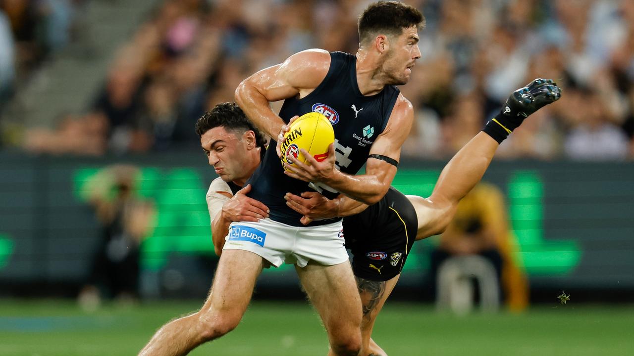 George Hewett had a strong showing for the Blues in his first game back from a back injury. Picture: Getty Images