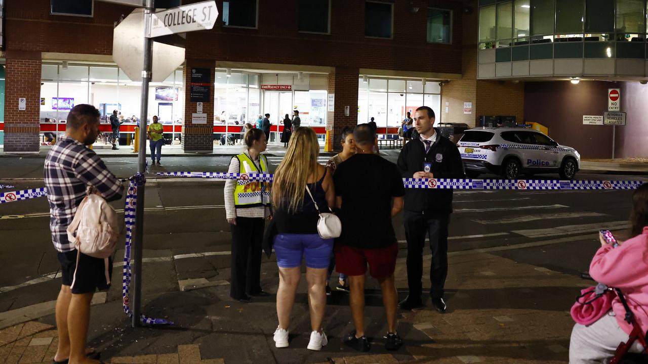 Liverpool Hospital was put into lockdown on Monday night. Picture: NCA NewsWire / Jonathan Ng,