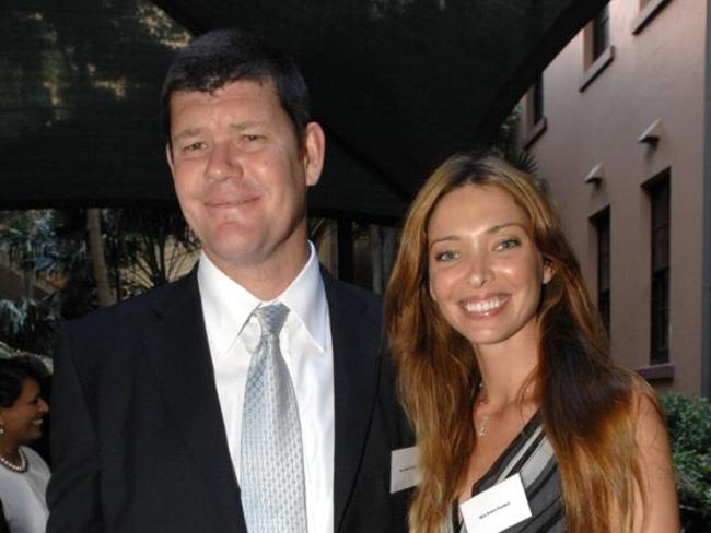 Split ... James and Erica Packer.