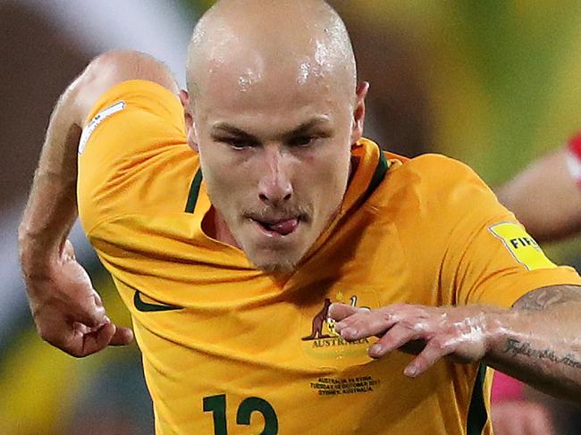 Socceroos Aaron Mooy during the Socceroos v Syria World Cup Qualifier at ANZ Stadium, Sydney. Picture: Brett Costello