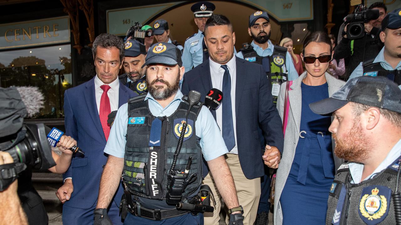 Jarryd Hayne's lawyers explain why his wife hasn't supported him in court  at his rape sentencing