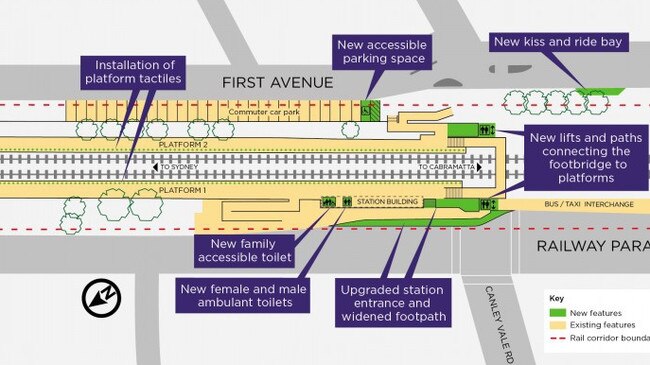 Key features of the Canley Vale train station upgrade. Picture: Transport for NSW