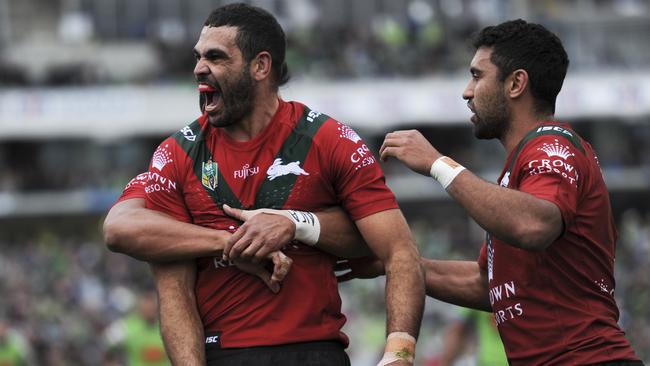 Greg Inglis returned in style for the Rabbitohs. Picture: AAP