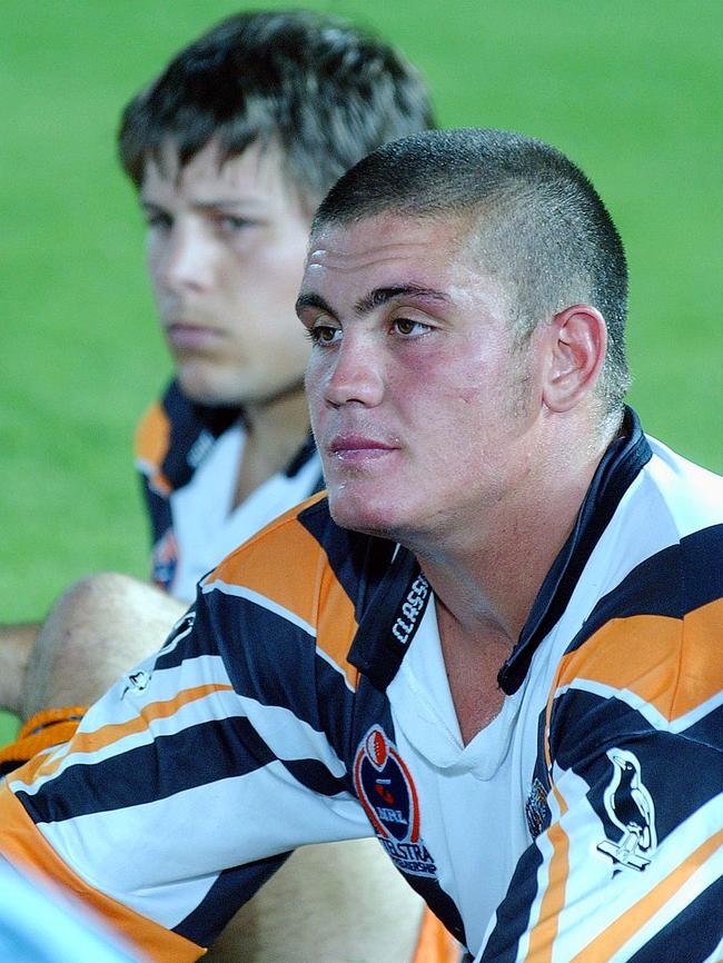 Chris Heighington on the bench in 2002. Picture: Mark Scott