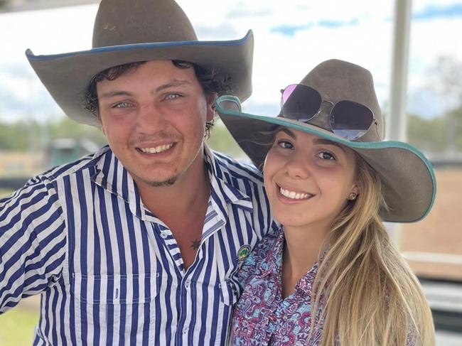 Maree and Rhiley Kuhrt,  the son of a local police officer.  Were onboard a Piper Cherokee aircraft reported missing late yesterday near Bloomsbury. Mr Kuhrt is head stockman and pilot at Nerrigundah station - Photo  Supplied Facebook