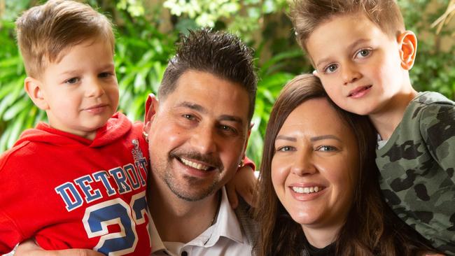 ‘Family is everything’. Dom and Ashlee Pitasi are considering redoing their vows, after a recent separation. Picture: Brett Hartwig