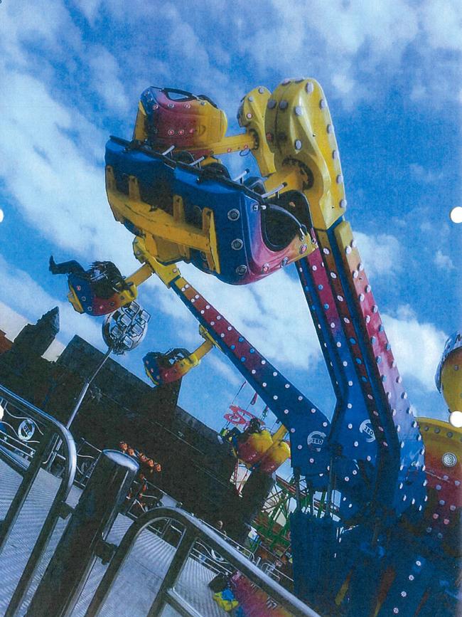 Coroners Court has released images taken by Adelene Leong's mother of Adelene on the AirMaxx 360 ride in lead up to incident. Picture: Courts SA