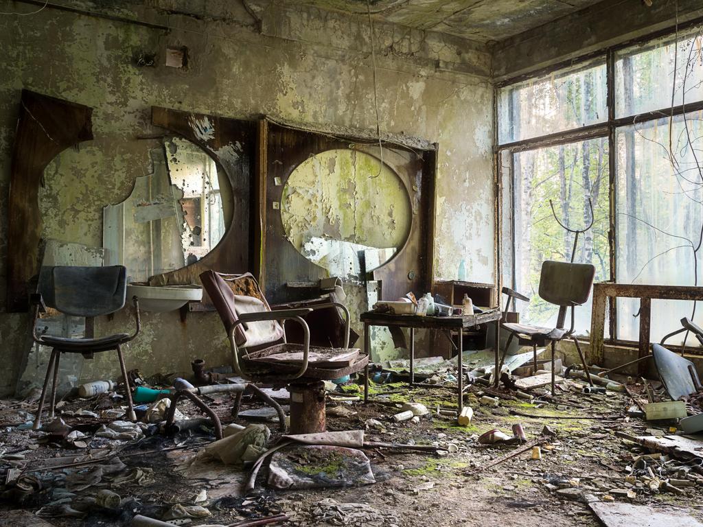 Indoor at the abandoned city of Pripyat in Chernobyl. Picture: Alamy