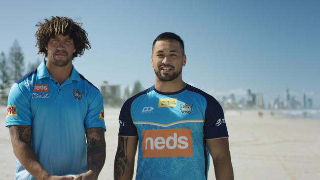 Gold Coast Titans players Kevin Proctor and Patrick Herbert