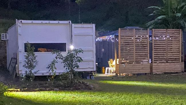 The converted shipping container is being offered for rent at $320 per week.