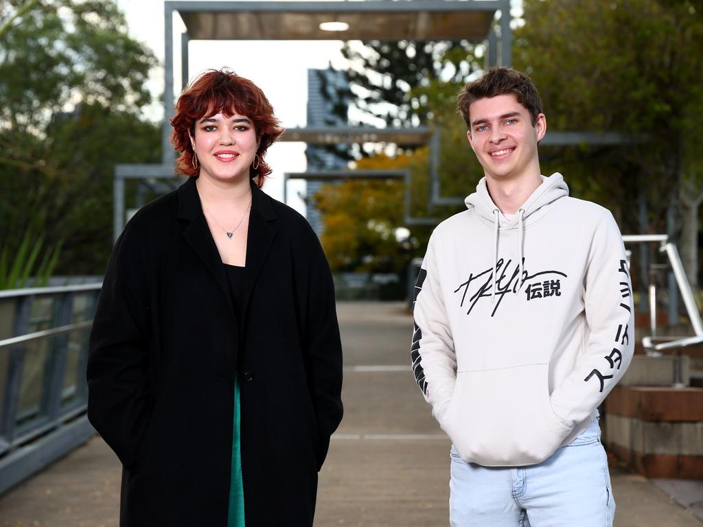 Lilah McLennan, 18, and Hayden Ryder, 20, want to see more work in the area of sex-ed in schools. Picture: David Clark