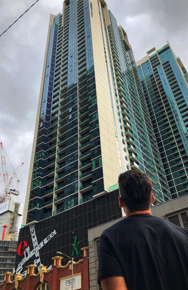 The electrician, who was 28 at the time, was highly intoxicated on drugs and alcohol at the time of the horrific accident which took place at a friend’s high-rise apartment in 2017. Picture: Jacob Pearce