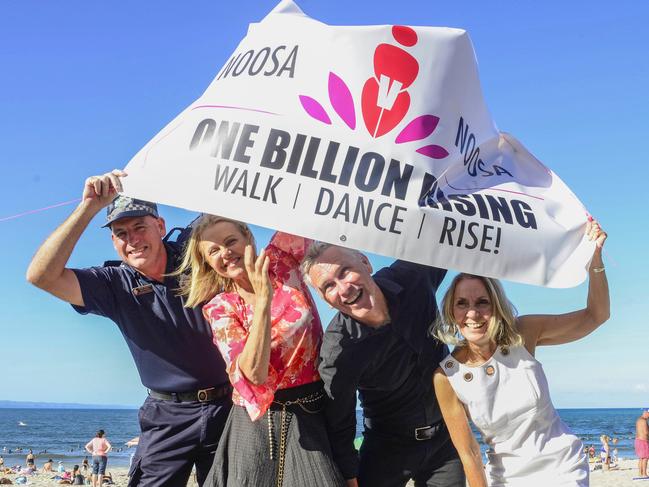 Noosa Police former Officer-in-charge Ben Carroll, Member for Noosa Sandy Bolton, Noosa Deputy Mayor Frank Wilkie and former councillor Ingrid Jackson