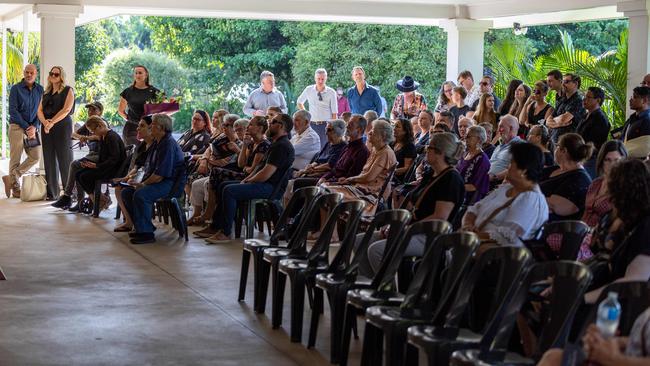 Hundreds attended the funeral service for Nightcliff Friendly Grocer owner Linford Feick on Wednesday, May 7 at Resthaven Chapel. Picture: Pema Tamang Pakhrin