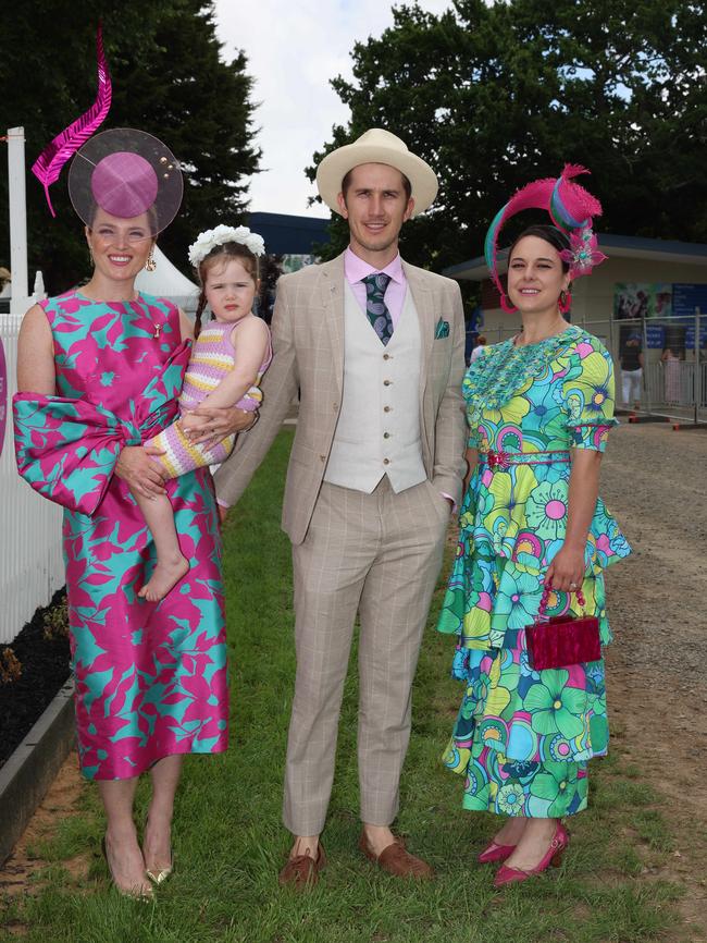 Ash Mason, Lottie Mason, Will Mason and Emily Driscoll attend the Ballarat Cup. Picture: Brendan Beckett