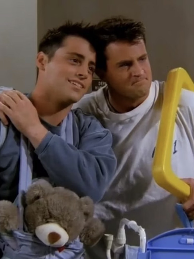 With co-star Matt LeBlanc, who played Joey Tribbiani, in <i>Friends.</i>