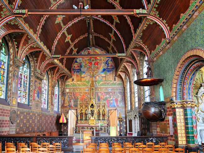 Interior of Basilica of the Holy Blood in Bruges, Flemish Region of Belgium. Must See Places of Worship in Europe