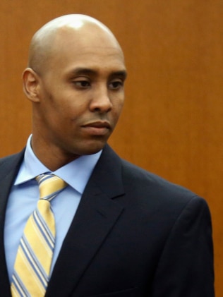 Former cop Mohamed Noor will be resentenced in the district court for a second-degree manslaughter conviction after his third-degree murder indictment was overturned. Picture: AP Photo/Jim Mone