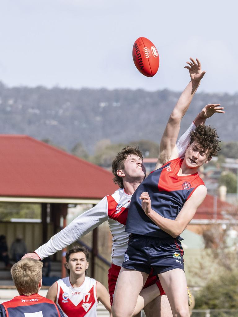 STJFL Grand finals U18 Boys Clarence v North Hobart at North Hobart Oval. Picture: Caroline Tan