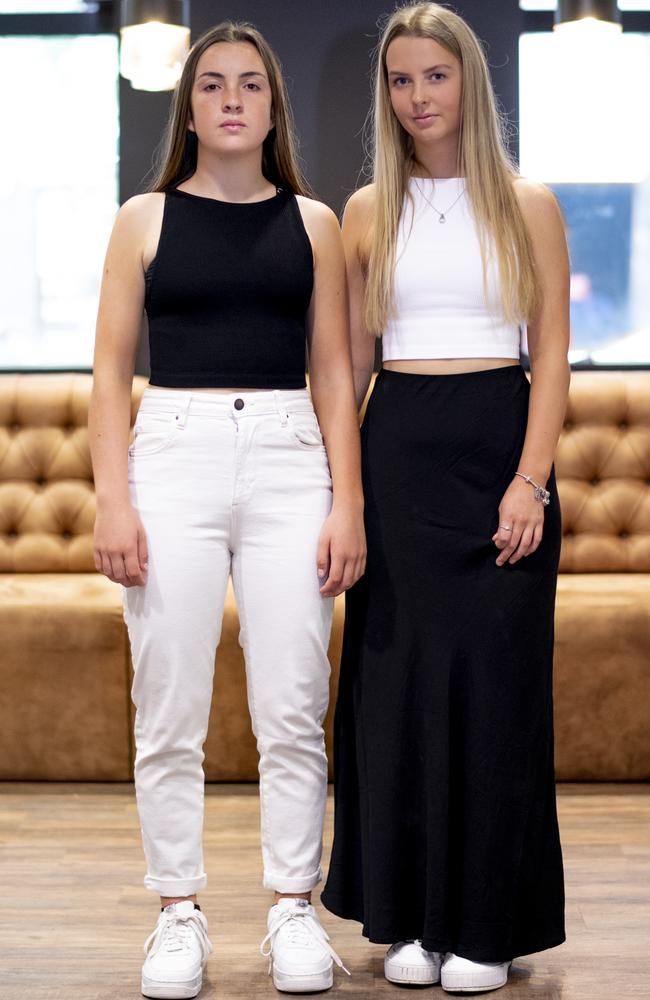 Rose Milthorpe, 14, and Pippa Milthorpe, 17, have fought to be able to tell their story in a bid to reform the child court system in NSW. Picture: NewsWire / Monique Harmer.