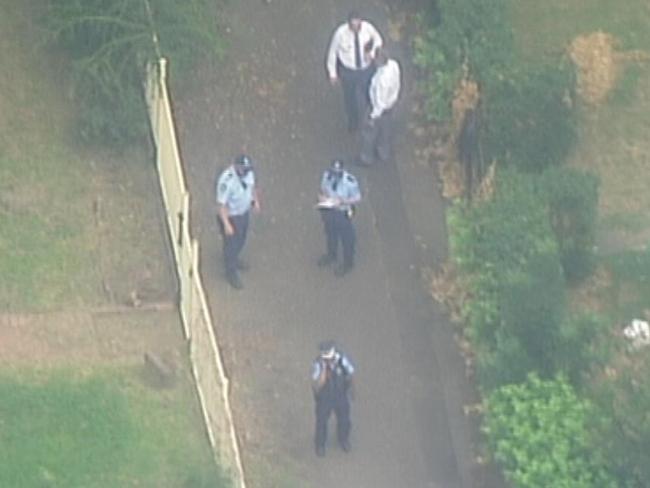 Police on the scene on Thursday. Picture: 7 News