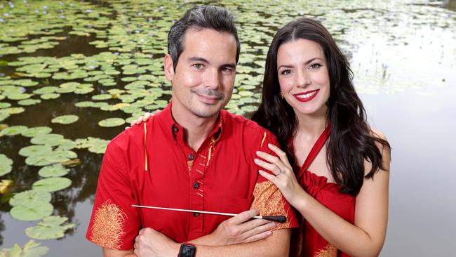 Brisbane-born conductor, Dane Lam, pictured with his wife, soprano Sofia Troncoso, has been appointed artistic director of State Opera South Australia. Picture: Steve Pohlner