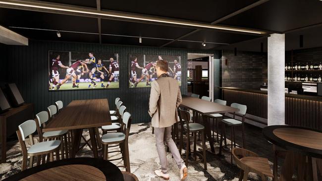 The new cocktail and sports bar at the Currumbin RSL. Picture: Supplied.