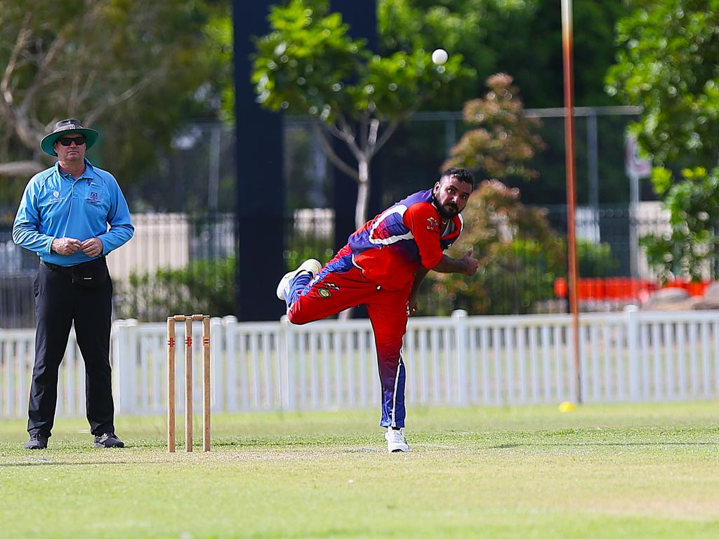 Norths Spicy Bite v Mulgrave Punjabi at Griffiths Park. Cricket Far North Second grade 2025. Photo: Gyan-Reece Rocha.