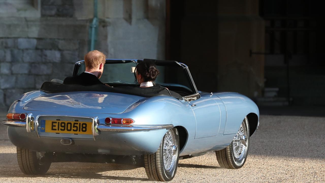 The Jag’s licence plate was not just random numbers. Picture: Steve Parsons/WPA Pool/Getty Images