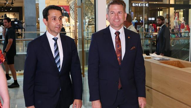 Premier David Crisafulli (left) and Deputy Premier and Infrastructure Minister Jarrod Bleijie