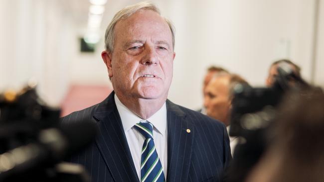 Peter Costello at Parliament House following the airport incident last Thursday. Picture: David Beach