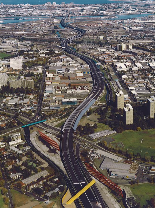 An aerial photo of CityLink when it opened in 1999.