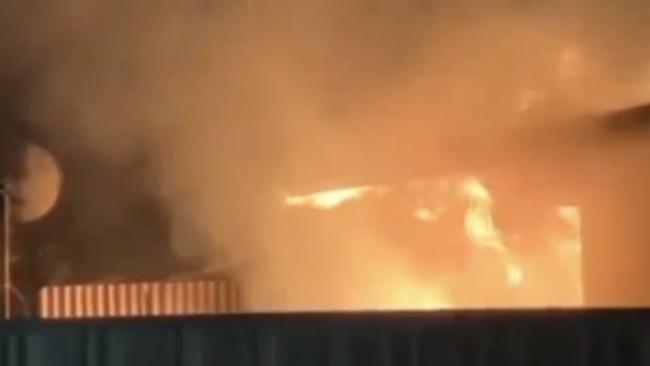 Residents were forced to flee a ferocious blaze that gutted a duplex at Torrensville. Picture: 7NEWS