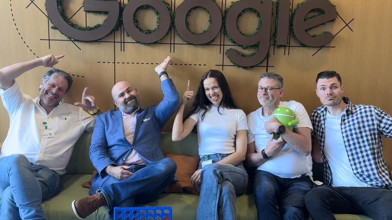 Cocoon founder and CEO Trent Telford (far left) with his team at Google's office.