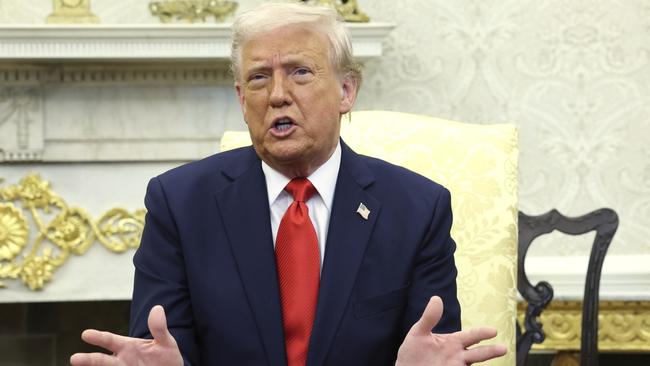 President Donald Trump is a key factor in Australia’s defence policy. Picture: Pool via AP