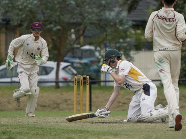 CSBL cricket.  Mentone v Murrumbeena. Mentone batter Edward McGarry. Picture: Valeriu Campan