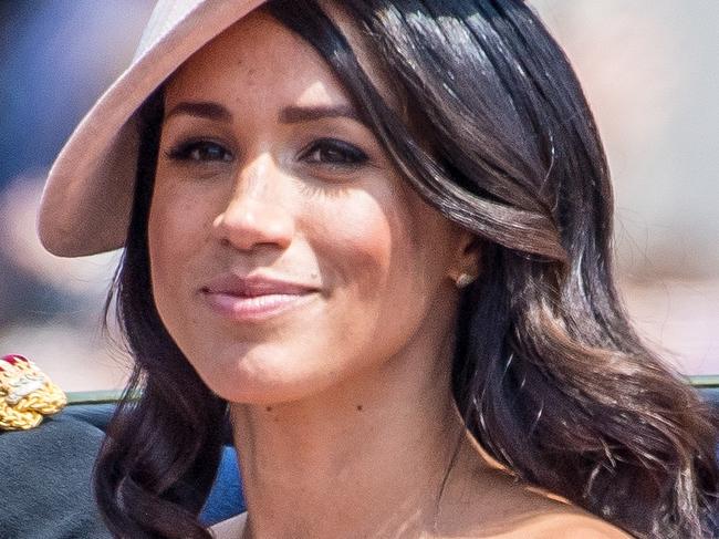 The British Royal Family during Trooping the Colour 2018 ceremony, in London UK. Camilla Duchess of Cornwall, Catherine Duchess of Cambridge, Kate Middleton, Prince Harry Duke of Sussex, Meghan Markle Duchess of Sussex, Princess Eugenie of York, Princess Beatrice of York, Prince William Duke of Cambridge, Prince Charles of Wales, Queen Elizabeth II. 09 Jun 2018 Pictured: Meghan Markle, Duchess of Sussex. Photo credit: MEGA  TheMegaAgency.com +1 888 505 6342