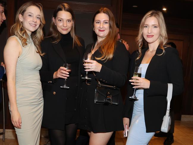 MELBOURNE, AUSTRALIA – MAY 28 2024 Vanessa Thaler, Katya Vakulenko, Tanya and Anna Eroshenko at the CommBank Young Hero Awards held at the Langham Hotel in Melbourne. Picture: Brendan Beckett