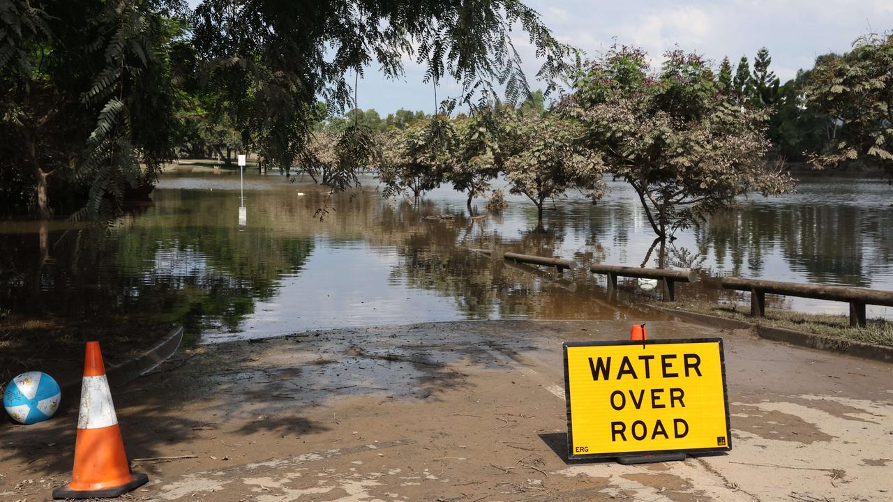 Water over the road in the Brisbane suburb of Sherwood.