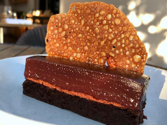 Bronte Road Bistro’s chocolate delice, peanut brittle, served with salted caramel ice cream. Picture: Jenifer Jagielski